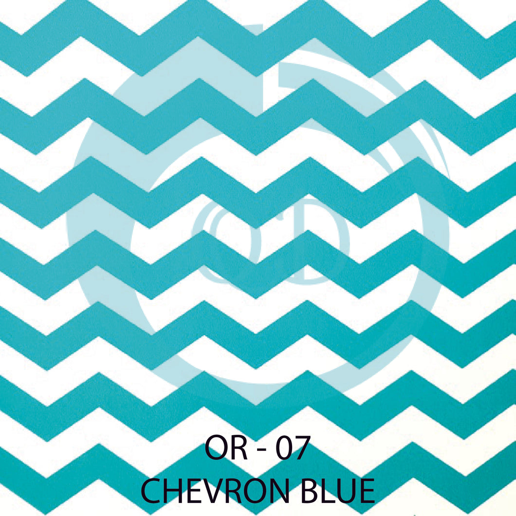 OR07 Chevron Turquoise - Adhesive